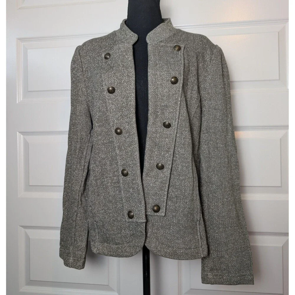 NWOT Tommy Hilfiger Size XXL Military Band Style Jacket Open Front Metal Buttons